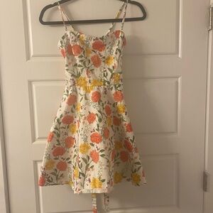 Francesca's Collections Orange and Yellow A-Line Sundress for Night Out